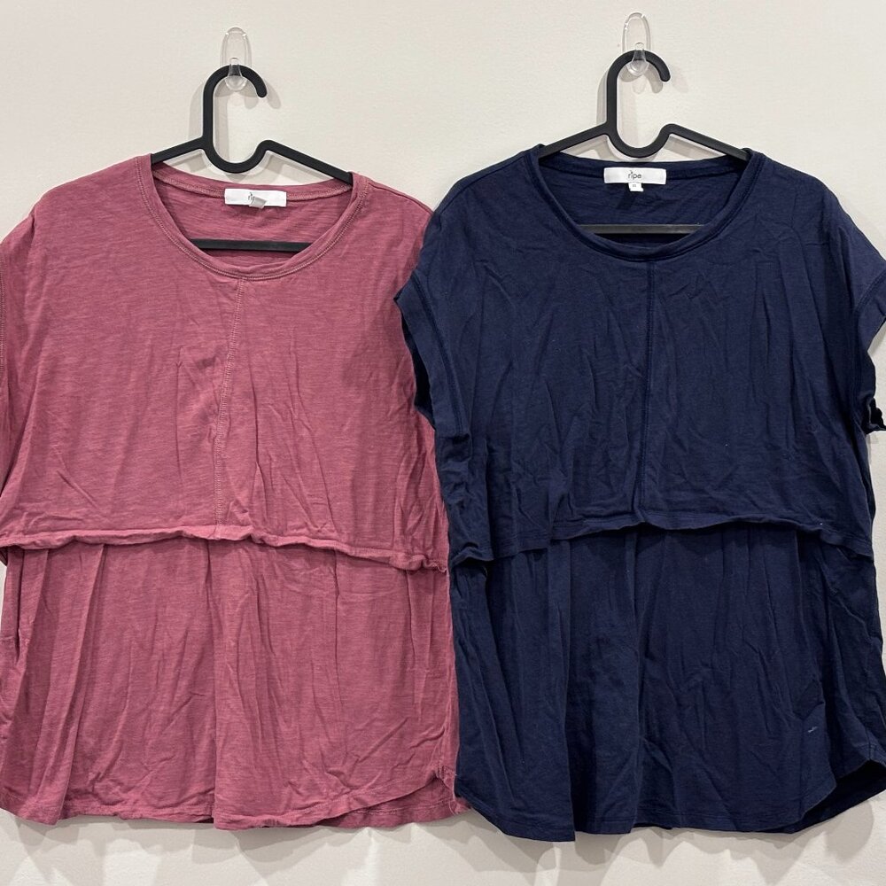 Solid Tee Bundle: Ripe Maternity Nursing T-Shirts - image 1